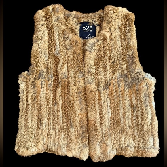 525 AMERICA LUXE RABBIT FUR VEST - Picture 1 of 6